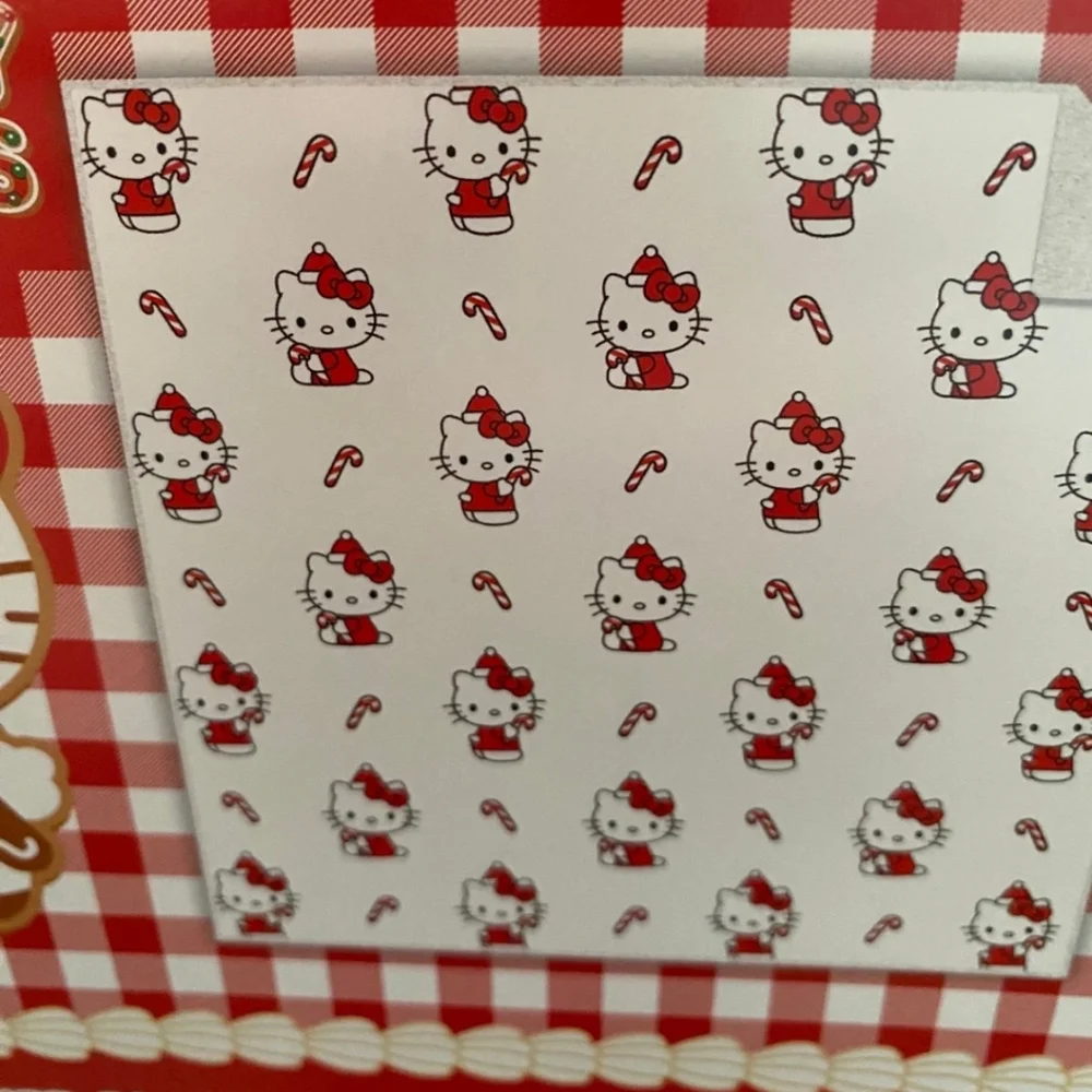 Hello Kitty Full/ Queen Candy Cane Christmas Holiday Sherpa Throw Blanket - Picture 2 of 3